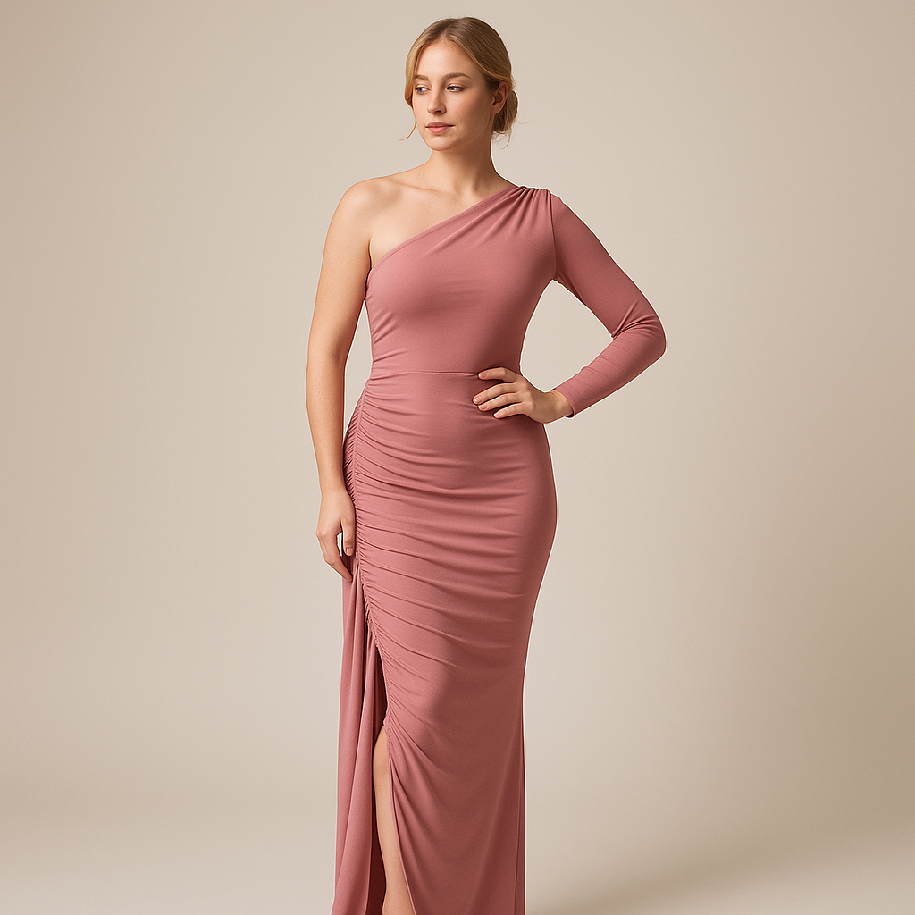 Evelyn | Women’s Long-Sleeved Dress – Elegant Straight-Cut Dress